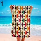 Retro Geometric Beach Towels, Mid-Century Modern Patterned Summer Towels for Pool, Beach & Travel Towels, Retro Bathroom Towel