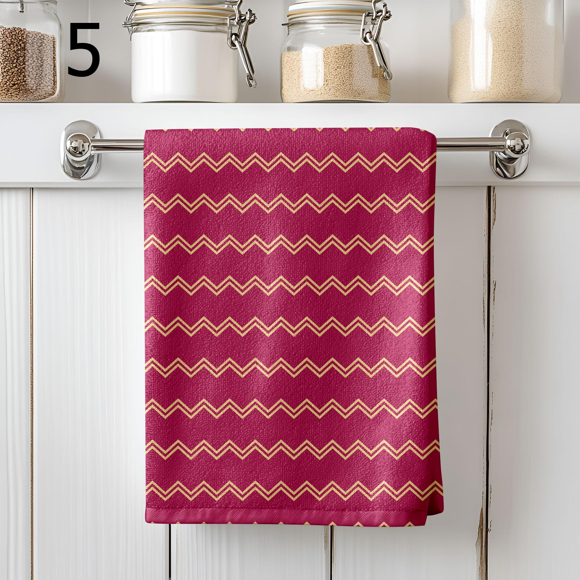 Colorful Boho Tea Towels, Modern Geometric and Tribal Kitchen Towels, Decorative Patterned Dish Towels, Abstract Ethnic Hand Towels