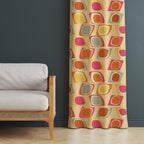 Retro Curtains, Mid Century Window Curtains, 70s Retro Colorful Abstract Curtain, MCM Print Curtain, 60s Retro Geometric Abstract Drapes