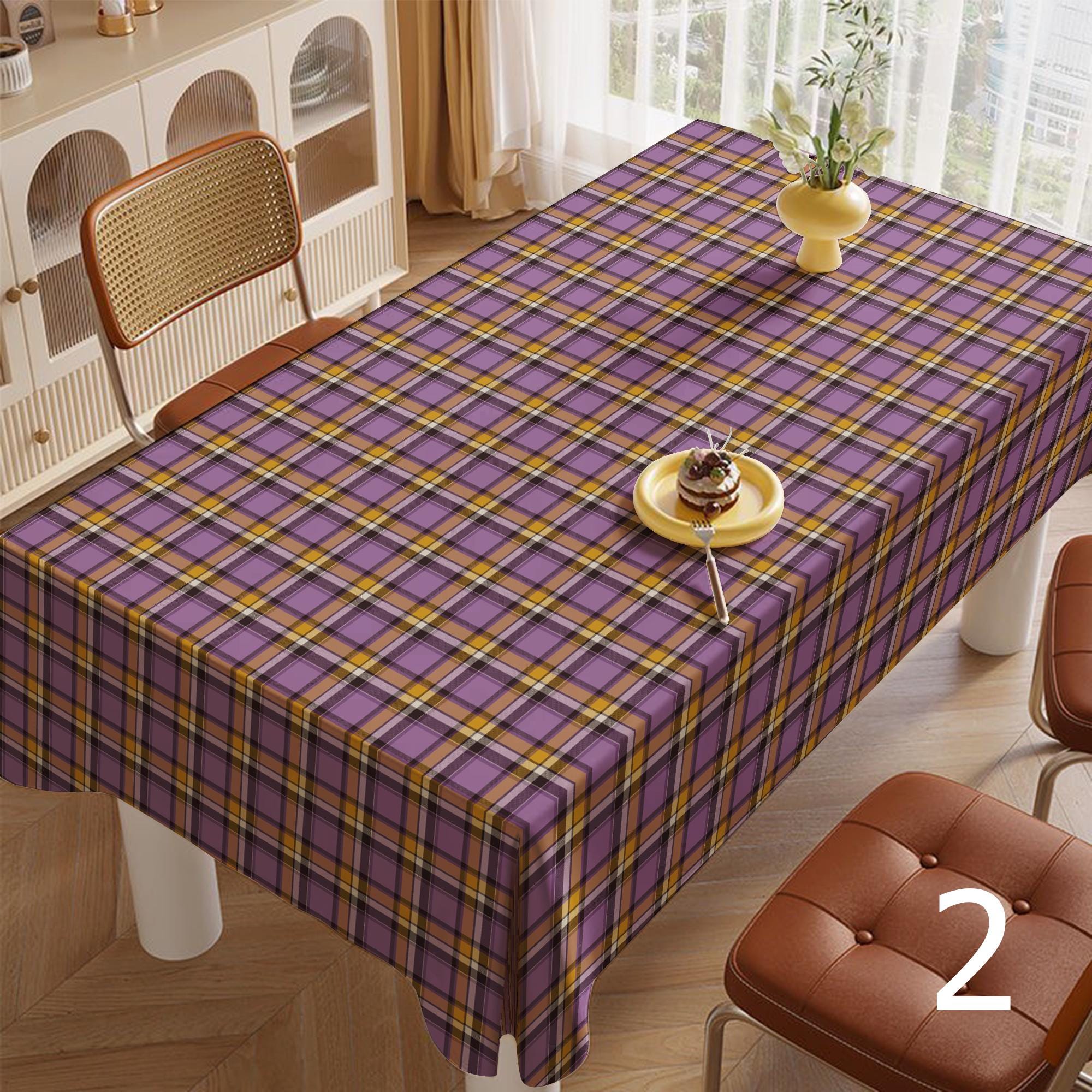 Rustic Plaid Tablecloth, Fall Checkered Table Cover, Country Style Table Linen, Autumn Gingham Tablecloth, Warm Tartan Table Cover