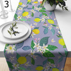 Farmhouse Lemon Table Runners, Lemon Table Runners, Lime Table Runners, Yellow Lemon Kitchen Dining Table Decor, Yellow Lemon Print Runners