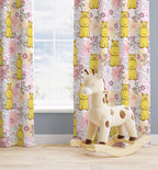 Cute Animals Print Curtain, Kids Room Drapes, Cute Animals Nursery Curtain, Cartoon Animal Art Window Curtain Panels, Toddler Print Drapes