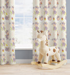 Cute Animals Print Curtain, Kids Room Drapes, Cute Animals Nursery Curtain, Cartoon Animal Window Curtain Panels, Toddler Print Drapes