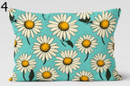 Daisy Pillow Covers, Colorful Floral Throw Pillows, Retro Flower Cushion Covers, Summer Botanical Rectangle Pillowcases