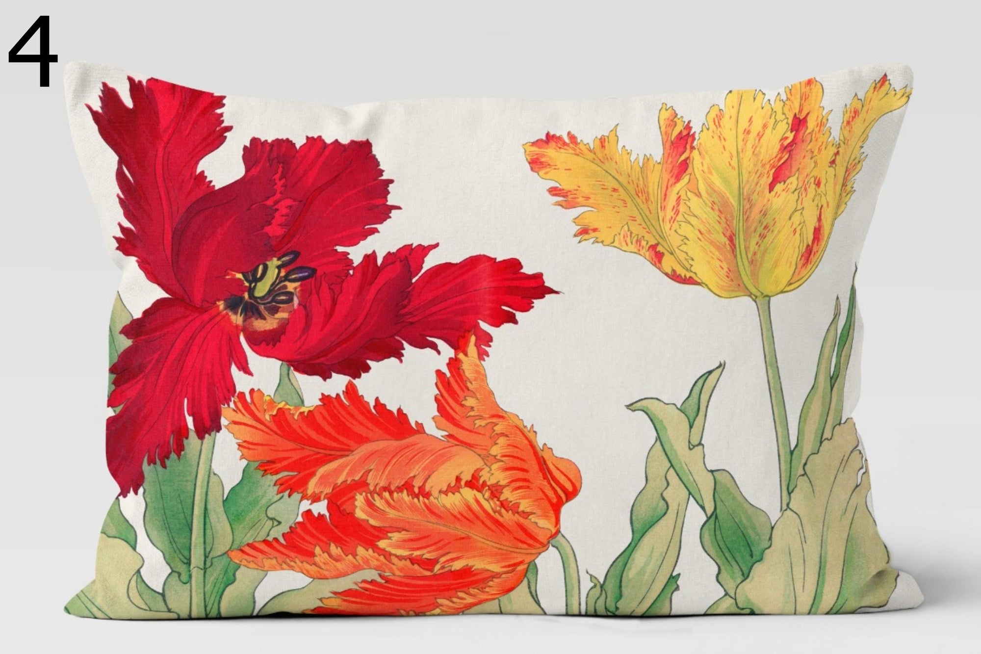 Botanical Flower Pillow Covers, Vintage Floral Cushion Covers, Retro Garden Throw Pillows, Colorful Nature Print Pillowcase