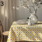 Autumn Leaf Tablecloth, Fall Acorn Table Cover, Thanksgiving Cotton Tablecloth, Harvest Kitchen Decor, Autumn Maple Leaves Table Linen