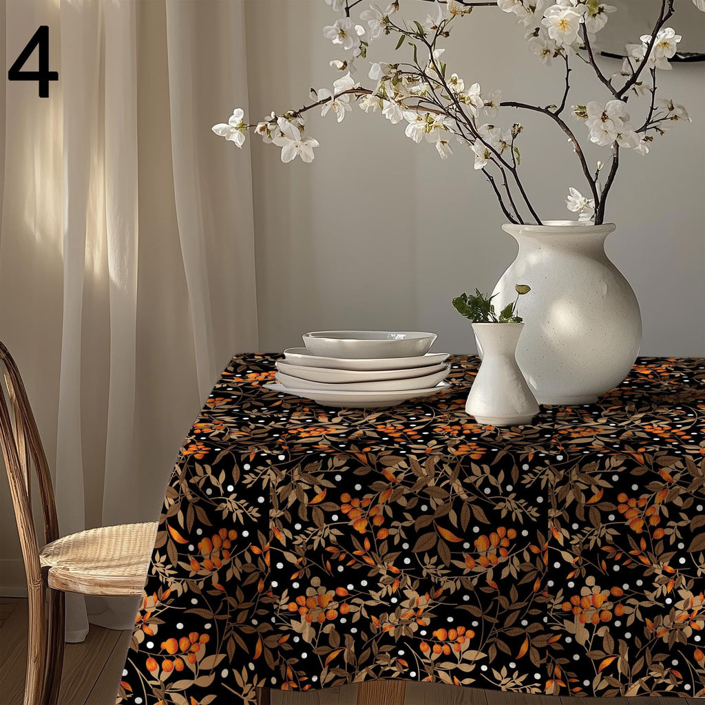 Fall Leaves Table Cover, Autumn Leaf Tablecloth, Seosonal Tablecloth, Harvest Kitchen Table Decor, Autumn Maple Leaves Table Linen