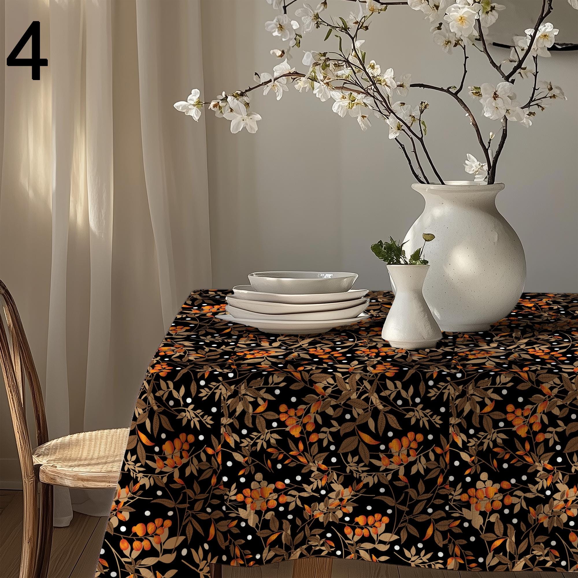 Fall Leaves Table Cover, Autumn Leaf Tablecloth, Seosonal Tablecloth, Harvest Kitchen Table Decor, Autumn Maple Leaves Table Linen