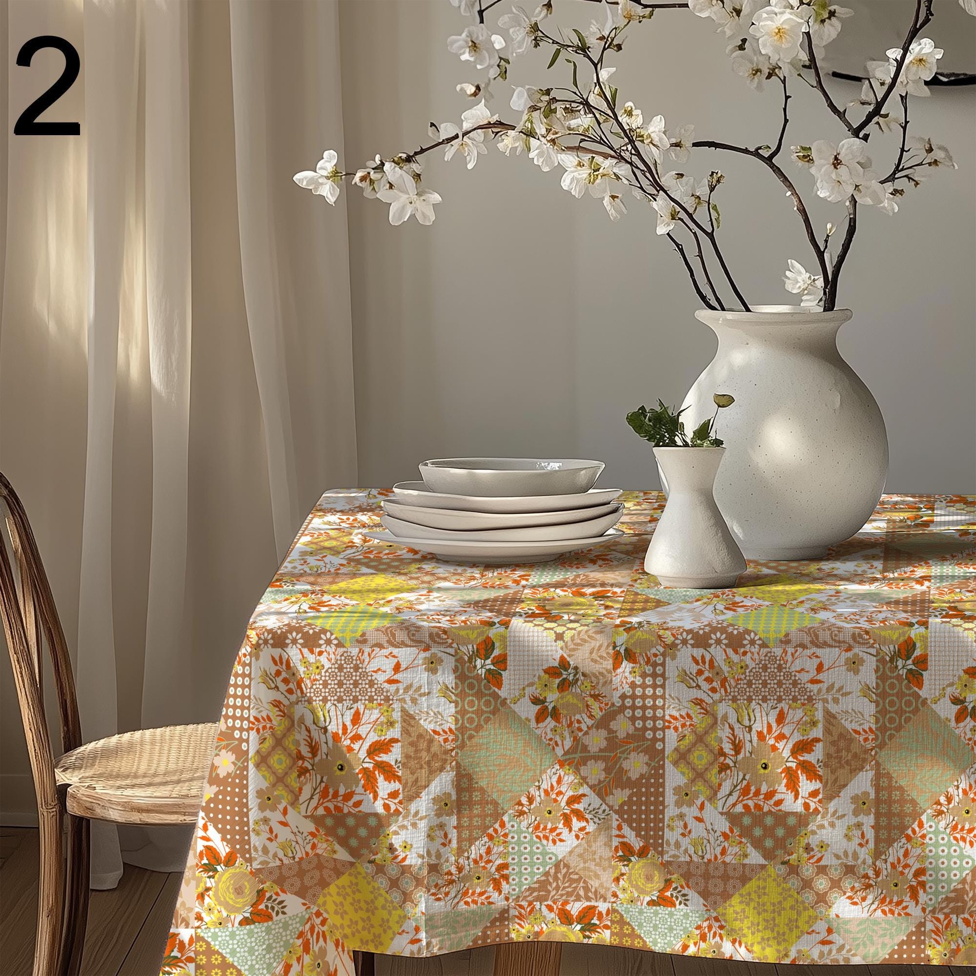 Seosonal Tablecloth, Fall Leaves Table Cover, Autumn Leaf Tablecloth, Harvest Kitchen Table Decor, Autumn Maple Leaves Table Linen