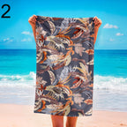 Tropical Leaf Beach Towel, Botanical Palm Print Towel, Floral Jungle Travel Towel, Quick Dry Summer Beach Towel, Tropical Bathroom Towel