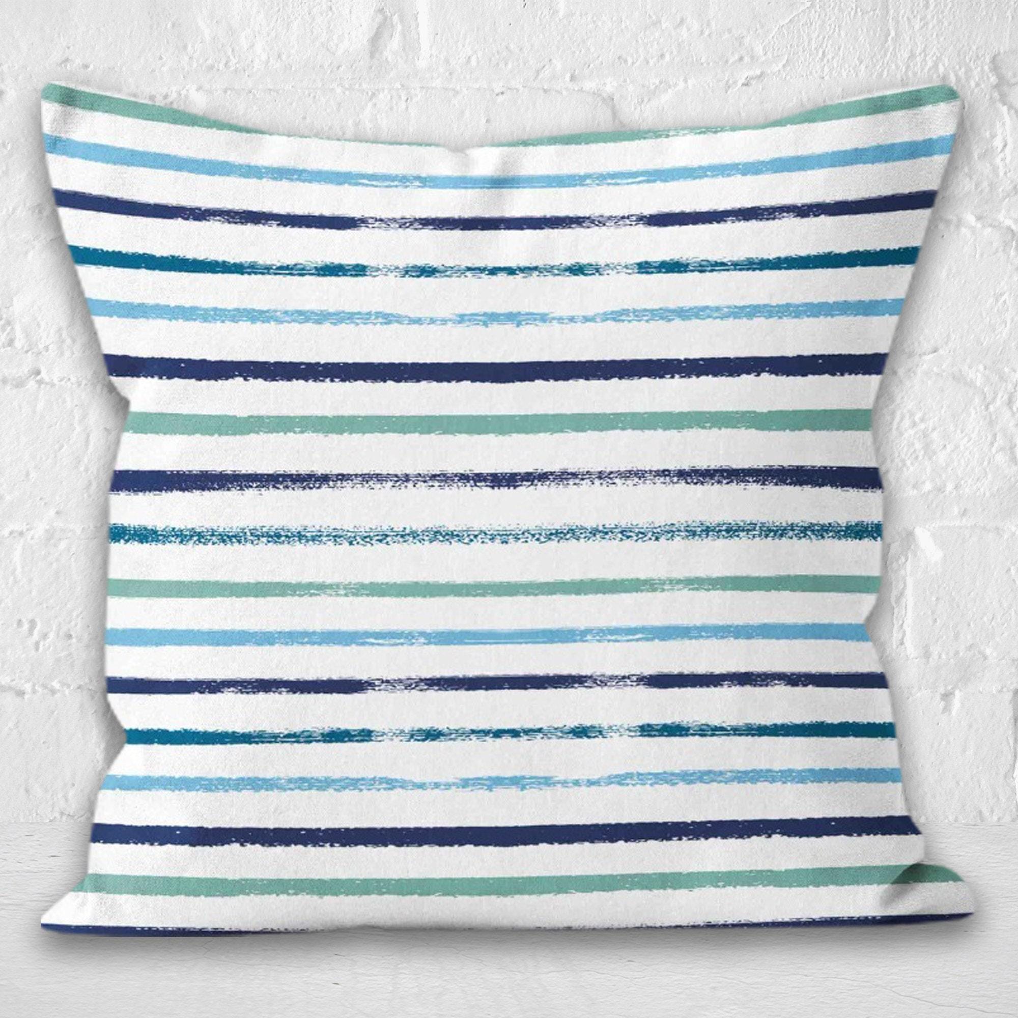 Coastal Pillow Covers, Waterproof Ocean Pillowcase, Beach House Indoor/Outdoor Home Decor, Sea Life Coral Reef and Fish Pillowcases