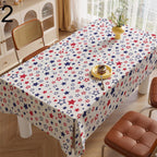 Patriotic Stars Table Linens, Americana Stars Table Decor, 4th of July Table Cover, Red Blue White Tablecloth,  Independence Day Table Cloth