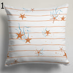 Coastal Sea Life Pillow Covers, Nautical Ocean Animal Cushion Cover, Seahorse Jellyfish Turtle Home Decor, Beach House Throw Pillow Covers