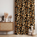 Leopard Print Curtain, Leopard Pattern Window Panel, Wild Animal Curtain Panels, Modern Boho Curtain, Exotic Room Accent Panels