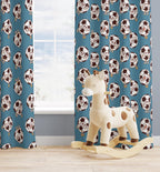 Kids Sports Theme Curtains, Boys Room Window Panels, Football Soccer Drapes, Playroom Curtain Panels