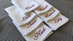 Embroidered Name Linen Dinner Napkins, Embroidered Napkin With Name, Wedding Monogrammed Napkins, Wedding Napkins, Personalized Napkins