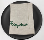 Name Embroidered Napkins, Wedding Monogrammed Napkins, Wedding Napkins, Personalized Linen Napkins with Name Embroidery, Family Linen Napkin