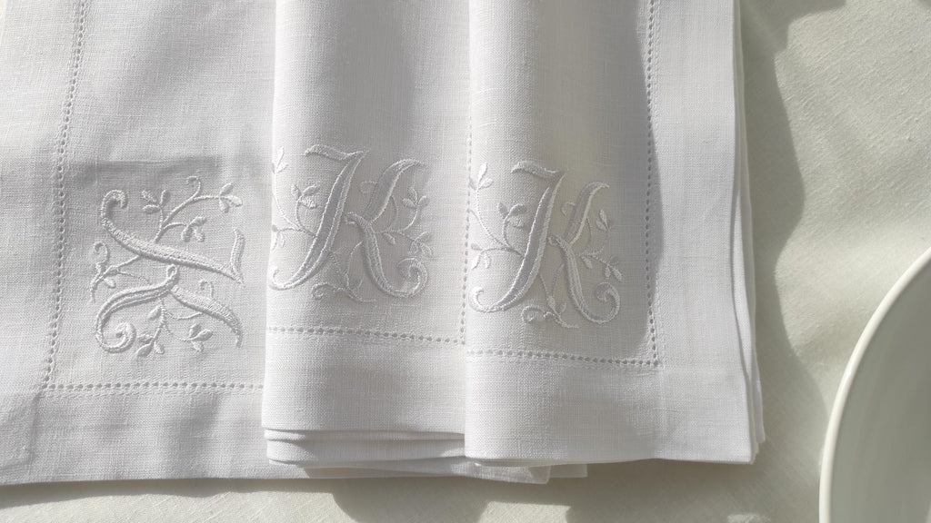 Personalized Linen Napkins, Custom Linen Napkins, Letter Monogrammed Linen Napkins, Wedding Monogrammed Napkins, Wedding Napkins