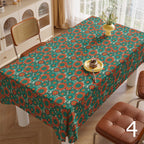 60s 70s Boho Floral Kitchen Table Linens, Retro Floral Tablecloths, Mid Century Flower Print Table Cloths, Retro Flower Table Cover,