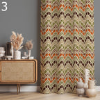 Ethnic Curtain, Rug Curtain Panels, 70s Boho Hippie Ethnic Curtains, Southwest Printed Curtain Panels, Colorful Rug Style Living Room Drapes