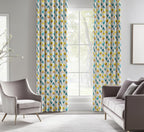 Floral Curtains, Tulip Curtains, Yellow Flowers Window Curtain Panels, Floral Drapes, Yellow Floral Print Curtain Panels, Tulip Drapes