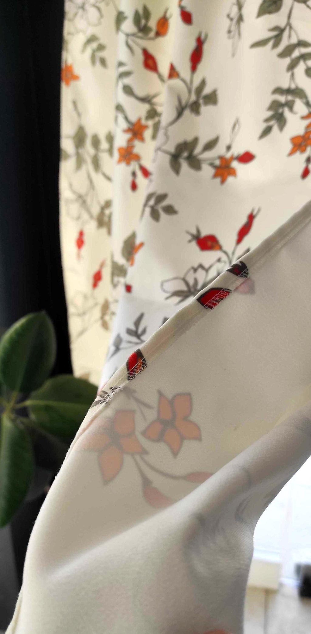 Tropical Leaf Curtain Panels, Botanical Window Drapes, Exotic Plants Curtains, Tropical Leaves Grommet Panels, Botanical Leaf Curtain