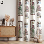 Cute Cartoon Tales Style Curtains, Cartoon Heroes Curtain Panels, Fairy Tale Heroes Curtain