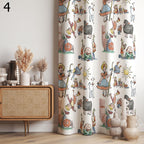 Cute Cartoon Tales Style Curtains, Cartoon Heroes Curtain Panels, Fairy Tale Heroes Curtain