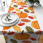 Fall Pumpkin Table Runner, Hello Autumn Table Runners, Seasonal Party Table Decor, Thanksgiving Pumpkin Runners, Autumn Table Decor