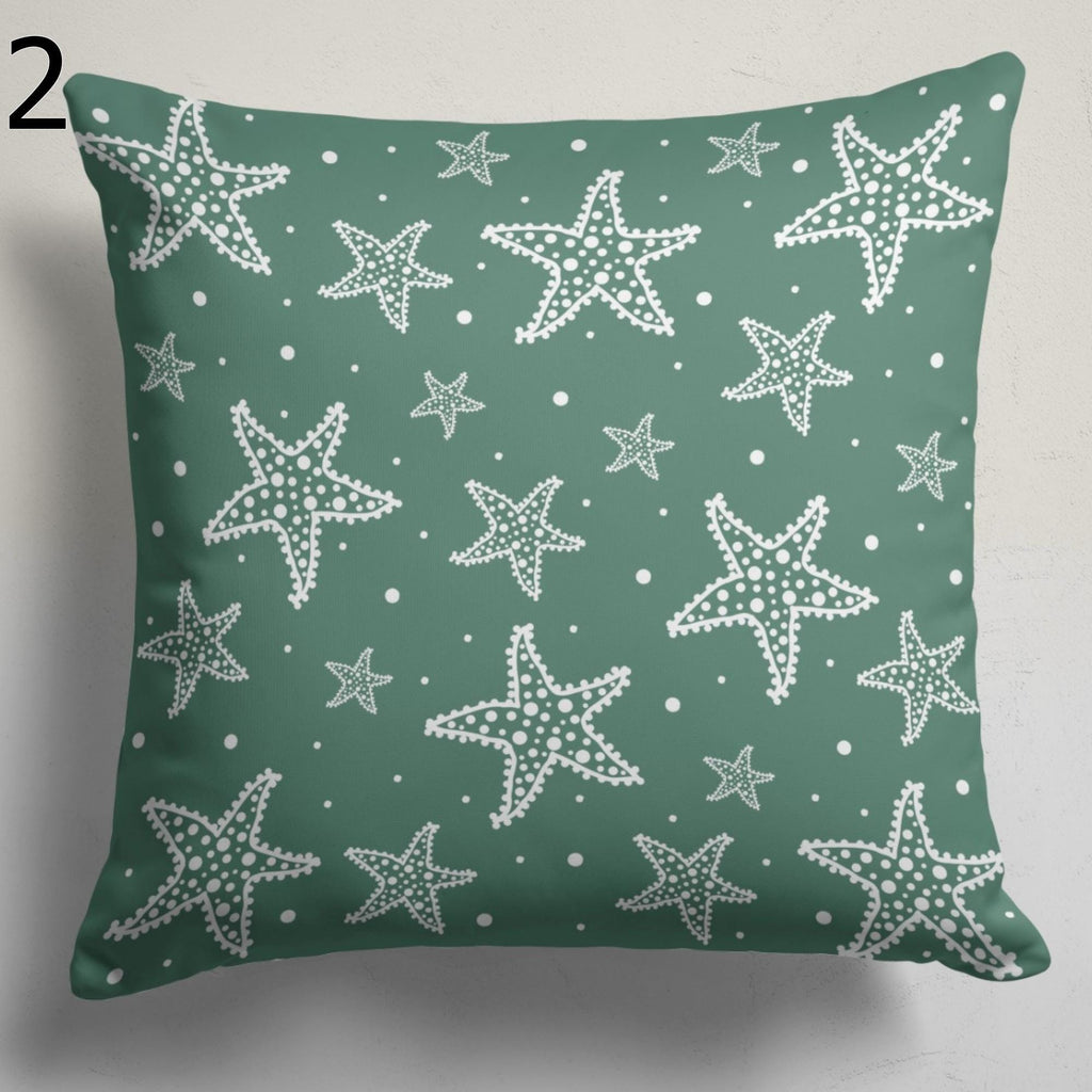 Decorative Starfish Throw Pillow Cover, Coastal Sea Life Pillow Covers, Nautical Oceans İndoor/Outdoor Cushion Cover, Beach House Home Decor