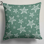 Decorative Starfish Throw Pillow Cover, Coastal Sea Life Pillow Covers, Nautical Oceans İndoor/Outdoor Cushion Cover, Beach House Home Decor