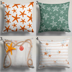 Decorative Starfish Throw Pillow Cover, Coastal Sea Life Pillow Covers, Nautical Oceans İndoor/Outdoor Cushion Cover, Beach House Home Decor