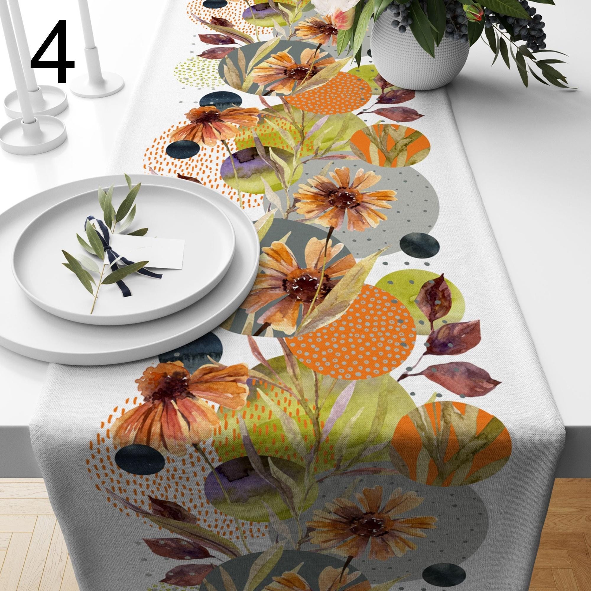 Fall Pine Cone Table Runner, Autumn Harvest Table Decor, Seasonal Party Table Decor, Thanksgiving Runners, Autumn Dry Leaves Table Runners