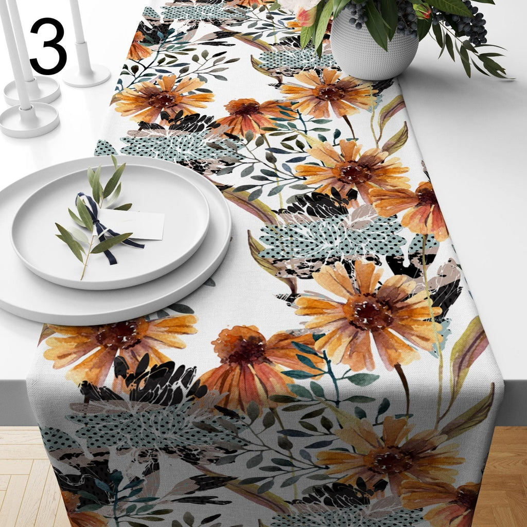 Fall Pine Cone Table Runner, Autumn Harvest Table Decor, Seasonal Party Table Decor, Thanksgiving Runners, Autumn Dry Leaves Table Runners