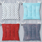 Patriotic Stars Stripes Chair Cushions, Coastal Americana Chair Pads, Americana-Inspired Seat Pads, Classic Red, White Blue Chair Pads