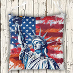 Independence Day Outdoor Indoor Chair Cushions, 4th July Seat Pads, Independence Day Cushion Chair Cushion With Ties, Patriotic Seat Pads