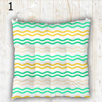 Vibrant Colors Outdoor Print Chair Cushion, Tropical Chair Pads, Green Yellow Summer Chair Pads with Ties, Summer Patio Chair Pads