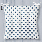 Patriotic Stars Stripes Chair Cushions, Coastal Americana Chair Pads, Americana-Inspired Seat Pads, Classic Red, White Blue Chair Pads