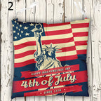 Independence Day Outdoor Indoor Chair Cushions, 4th July Seat Pads, Independence Day Cushion Chair Cushion With Ties, Patriotic Seat Pads