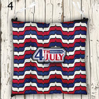 4th July Tie-On Chair Pads, 4th July Seat Pads, Independence Day Chair Cushions, American Independence Day Chair Cushion With Ties