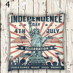 Independence Day Outdoor Indoor Chair Cushions, 4th July Seat Pads, Independence Day Cushion Chair Cushion With Ties, Patriotic Seat Pads