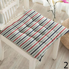 Abstract Square Chair Pad, Geometric Abstract Chair Cushion with Ties, Abstract Patio Chair Cushions, Colorful Geometric Abstract Chair Pads
