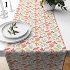 Fall Table Runner, Autumn Leaf & Floral Print Table Runners for Thanksgiving Table Decor