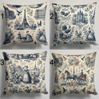 Vintage French Curtains, Toile de Jouy French Style Curtain panels, Vintage panels