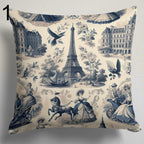 Vintage French Curtains, Toile de Jouy French Style Curtain panels, Vintage panels