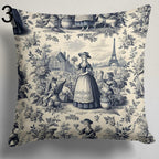 Vintage French Curtains, Toile de Jouy French Style Curtain panels, Vintage panels