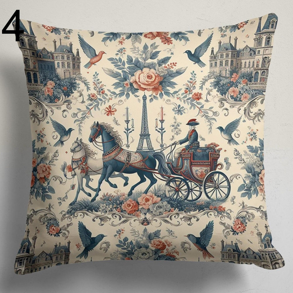 Vintage French Curtains, Toile de Jouy French Style Curtain panels, Vintage panels