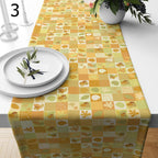 Fall Leaves Table Runner, Autumn Leaves Party Table Decor, Autumn Floral Style Table Runners, Thanksgiving Harvest Table Decors
