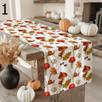Mushroom Table Runner, Autumn Red Mushroom Table Decor, Mushroom Pattern Runners, Thanksgiving Harvest Runners