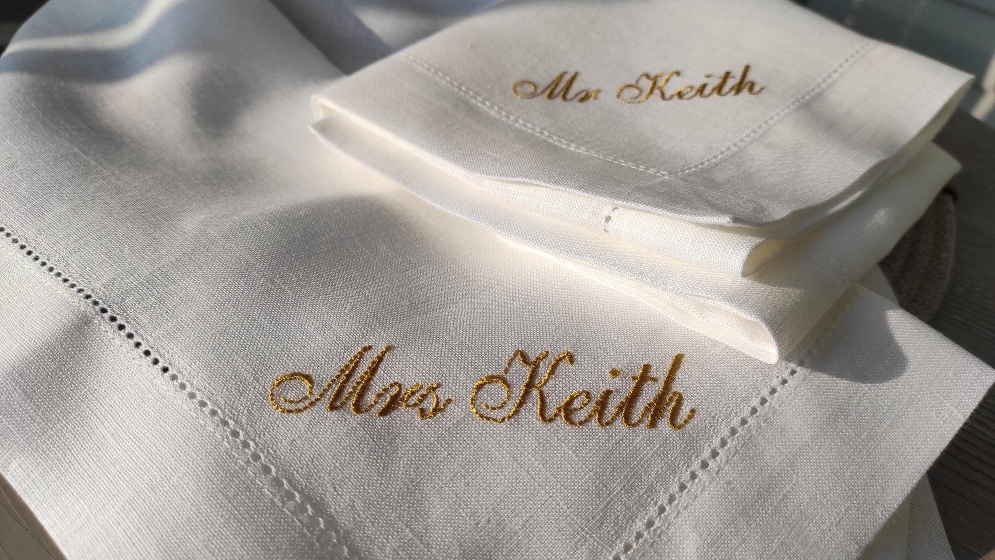 Embroidered Name Linen Dinner Napkins, Embroidered Napkin With Name, Monogrammed Linen Napkins, Wedding Custom Napkins, Personalized Napkins